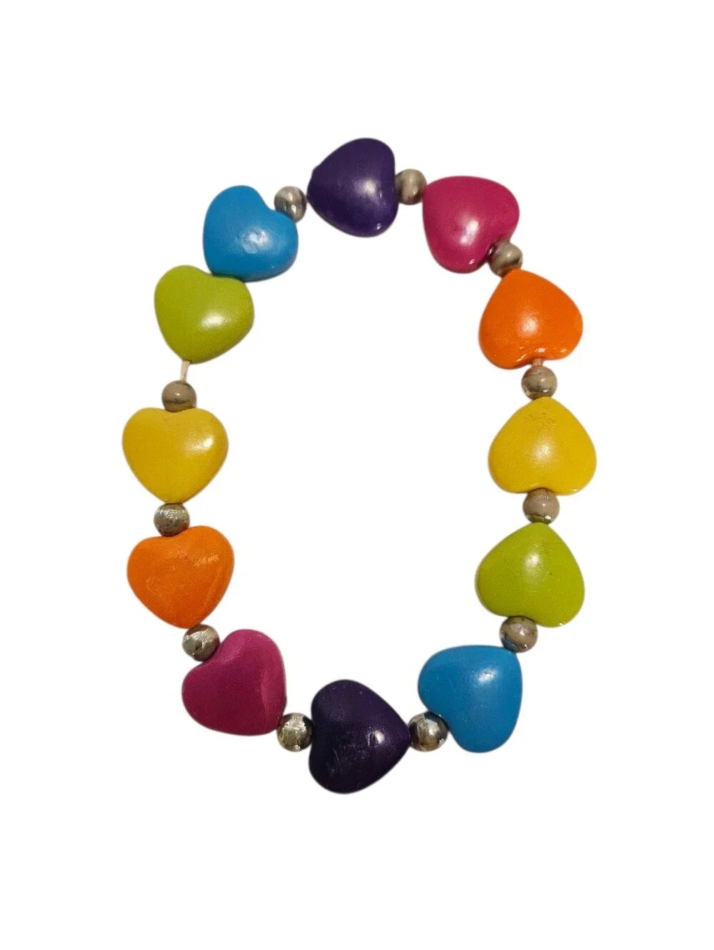Kid's Multicolor Heart Themed Jewelry Bundle